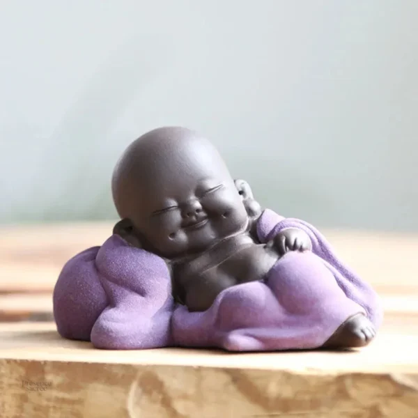 Bébé Bouddha souriant, statue apportant paix intérieure