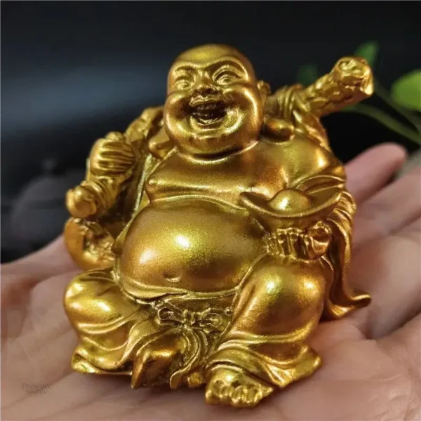 Bouddha rieur assis, symbole de bonheur et sérénité