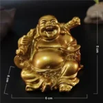 Détail de la statuette Bouddha Rieur en finition brillante
