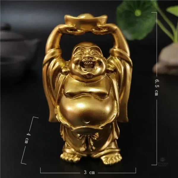 Artisanat de la statuette Bouddha Rieur en résine