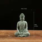 Statue Bouddha verte, allure sereine et élégante