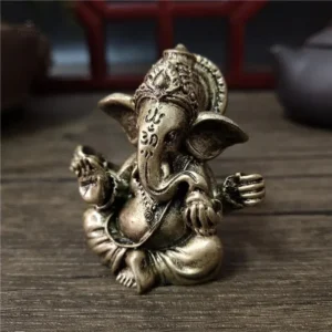 Décoration Ganesh en résine colorée