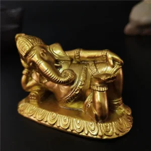 Statuette décorative de Ganesh, version allongée