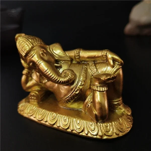 Statuette décorative de Ganesh, version allongée