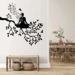 Stickers Bouddha sur branche d'arbre, design apaisant