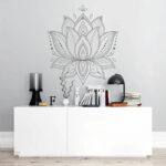 Lotus stylisé en stickers pour une ambiance sereine
