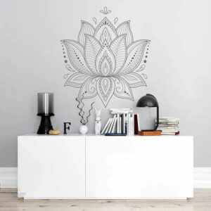 Lotus stylisé en stickers pour une ambiance sereine