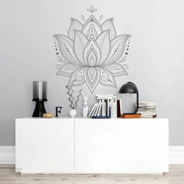 Lotus stylisé en stickers pour une ambiance sereine
