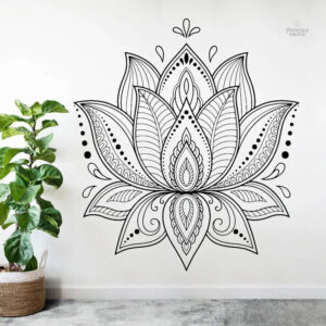 Fleurs de lotus en stickers, symbole de paix et harmonie
