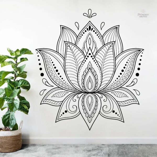 Fleurs de lotus en stickers, symbole de paix et harmonie