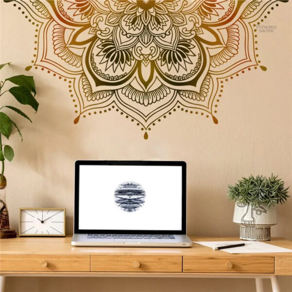 Stickers mandala à thème floral pour ambiance paisible