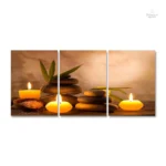 Tableau déco zen alliant galets et design moderne en 3 éléments