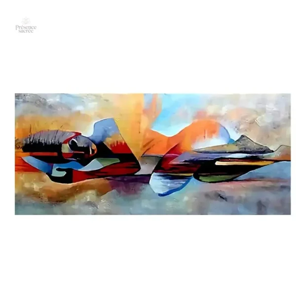 Tableau décoratif abstrait de Bouddha, ambiance zen et calme