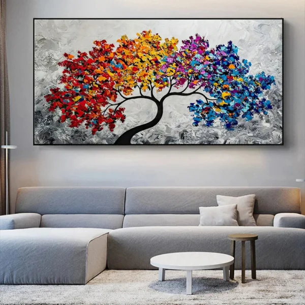 Tableau Arbre de Vie Coloré en décoration bouddhiste
