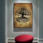 Tableau bouddha avec design contemporain d'Arbre de Vie