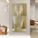 Tableau Bouddha Blanc moderne et apaisant