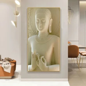 Tableau Bouddha Blanc moderne et apaisant