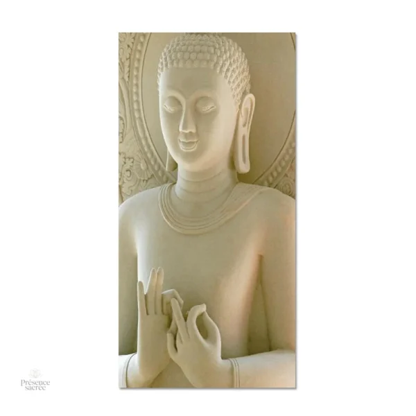 Tableau décoratif Bouddha Blanc, ambiance zen