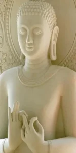 Art mural Bouddha Blanc, pièce maîtresse élégante