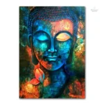 Art mural Bouddha en monochrome