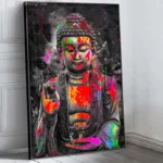 Tableau Bouddha Pop Art coloré et moderne