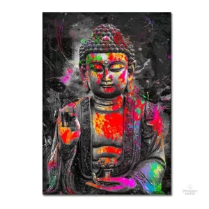 Illustration Pop Art de Bouddha apaisant