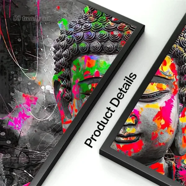 Design contemporain de Bouddha en style Pop Art