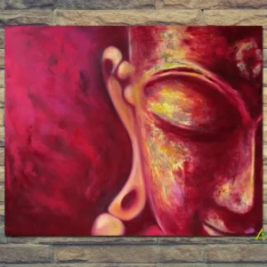 Tableau Bouddha Rouge - œuvre artistique inspirante