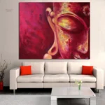 Tableau Bouddha couleur rouge - symbole de sérénité