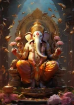 Art Ganesh en toile, parfait pour une atmosphère sereine