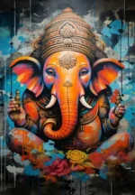 Décoration murale Ganesh, pièce maîtresse spirituelle