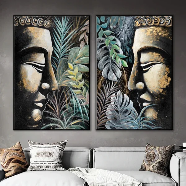tableau-deco-bouddha-1 Tableau déco Bouddha en style zen moderne