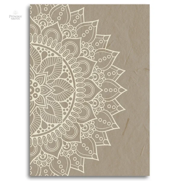 Tableau zen en beige, inspiration Bouddha décorative