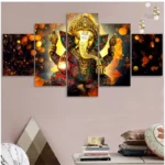 Tableau spirituel avec Ganesh, décoration bouddhiste
