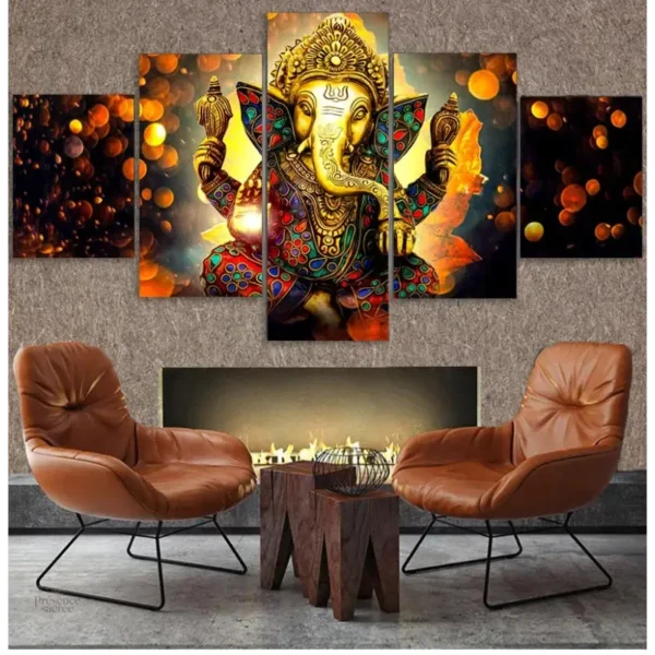 Tableau décoratif Ganesh, style bouddhiste élégant