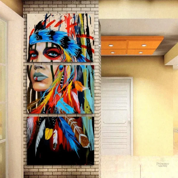 Art mural amérindien pour un intérieur apaisant