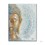Tableau avec motif Mandala et visage de Bouddha