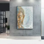 Art mural Bouddha avec design Mandala coloré