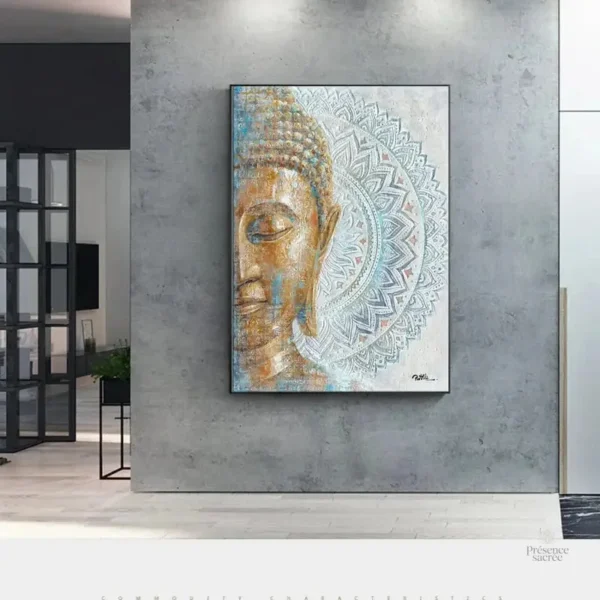 Art mural Bouddha avec design Mandala coloré