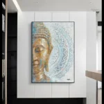 Décoration intérieure : tableau tête de Bouddha en Mandala