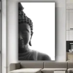 Tableau artistique Bouddha, contrastes saisissants