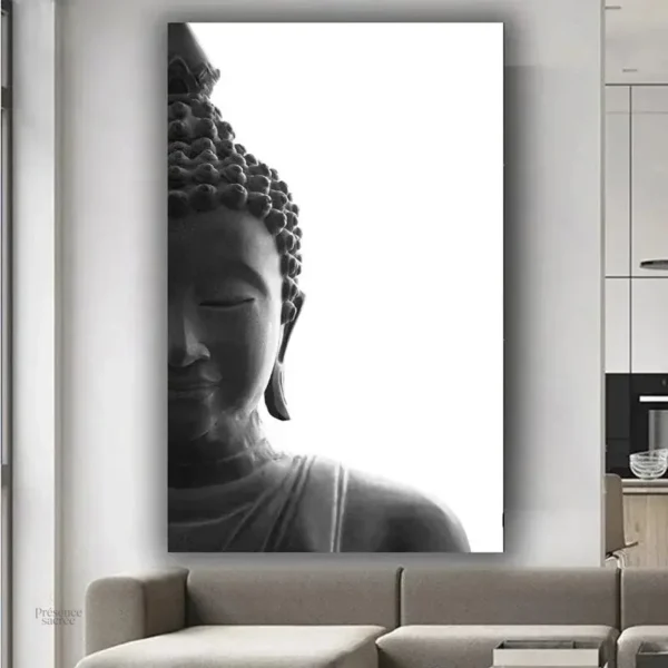 Tableau artistique Bouddha, contrastes saisissants