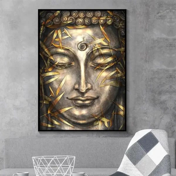 Tableau artistique Bouddha doré