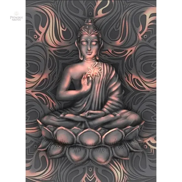 Art mural Bouddha en or