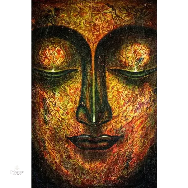 Portrait de Bouddha doré