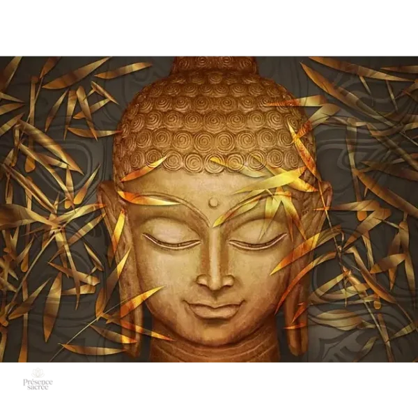 Tableau décoratif Bouddha or