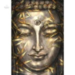 Tête de Bouddha en couleur or