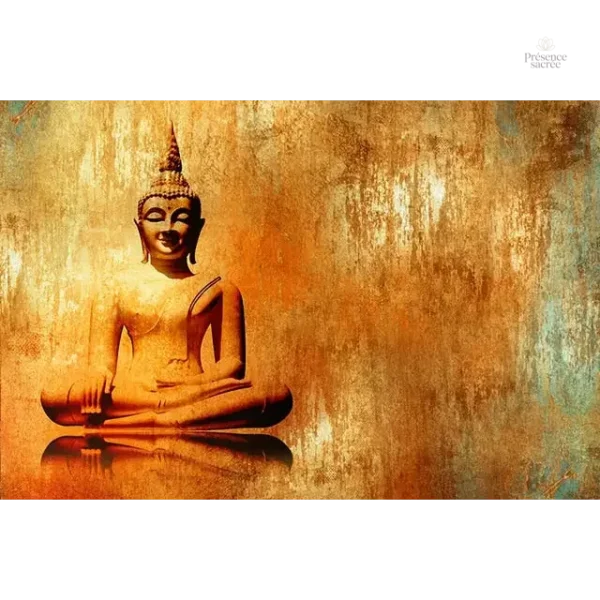 Décoration murale Bouddha en or