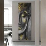 Tableau zen représentant Bouddha coloré