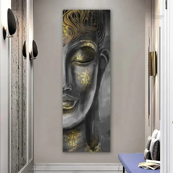 Illustration de Bouddha apaisant en toile